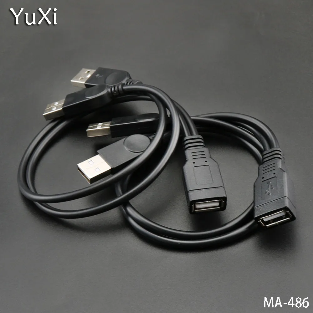 YuXi 2 шт./лот USB A-штекер на A-гнезда адаптер питания разделитель USB2.0 штекер/гнездо