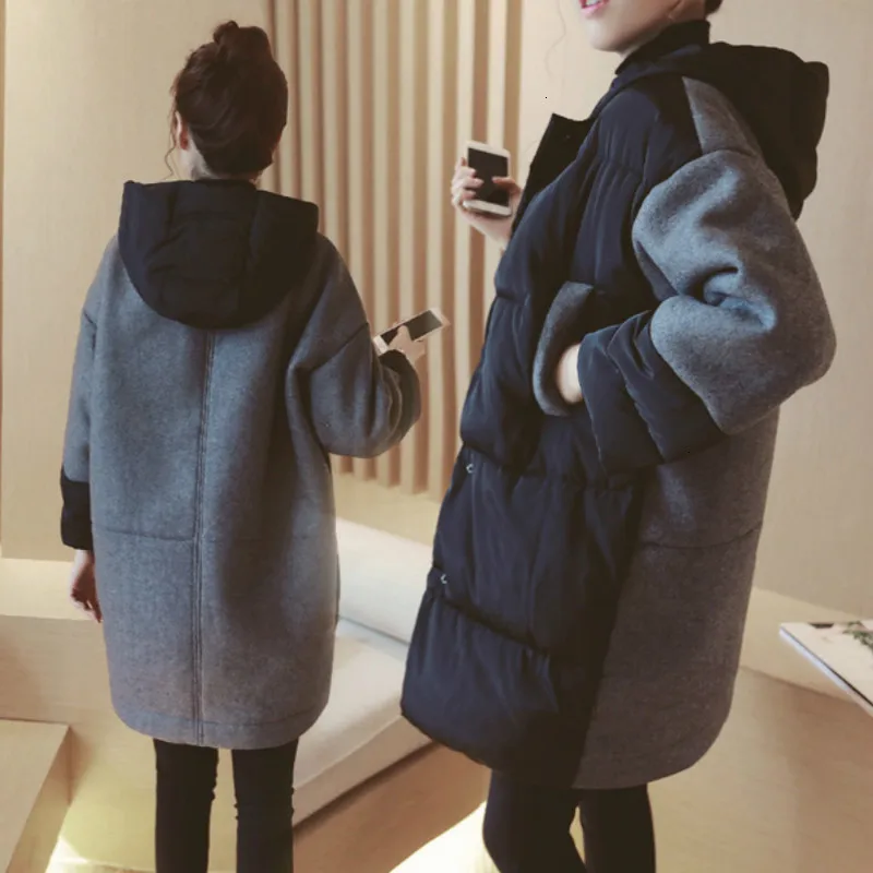 Новинка зимнее пальто для беременных куртки искусственные из хлопка свободная