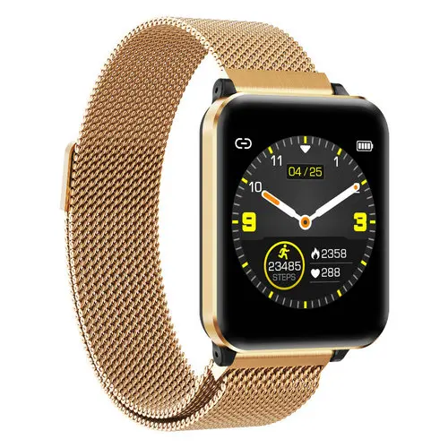 Золотой Многофункциональные часы лица Smartwatch кровяное давление ip67 smartband водонепроницаемый спортивный фитнес-браслет pk xaomi Mi band4 - Цвет: Золотой