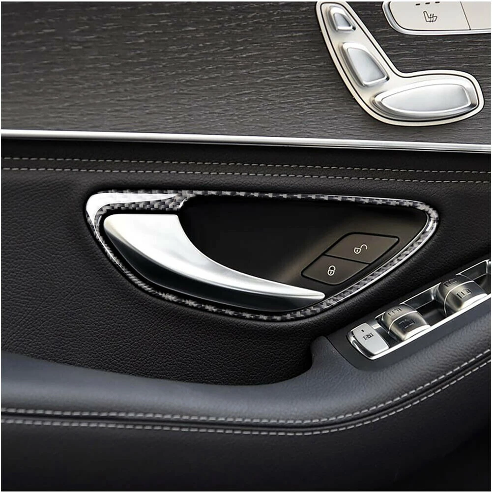 Ручки рамка наклейки углеродного волокна автомобиля внутренняя отделка двери