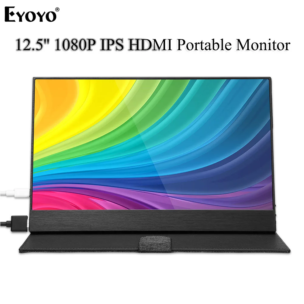 Eyoyo EM12U 12 5 &quotПортативный IPS игровой монитор HDMI ЖК-экран FHD 1920X1080 второй дисплей для