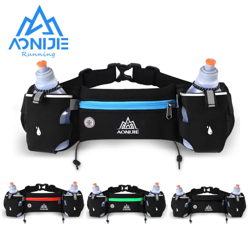 

AONIJIE E834 Marathon Jogging Cycling Running Hydration Belt Waist Bag Pouch Fanny Pack Phone Holder For 250ml Water Bottles