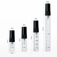 100pcslot 2ml 3ml 5ml 10ml scale glass bottle empty perfume bottles spray atomizer portable travel cosmetic container