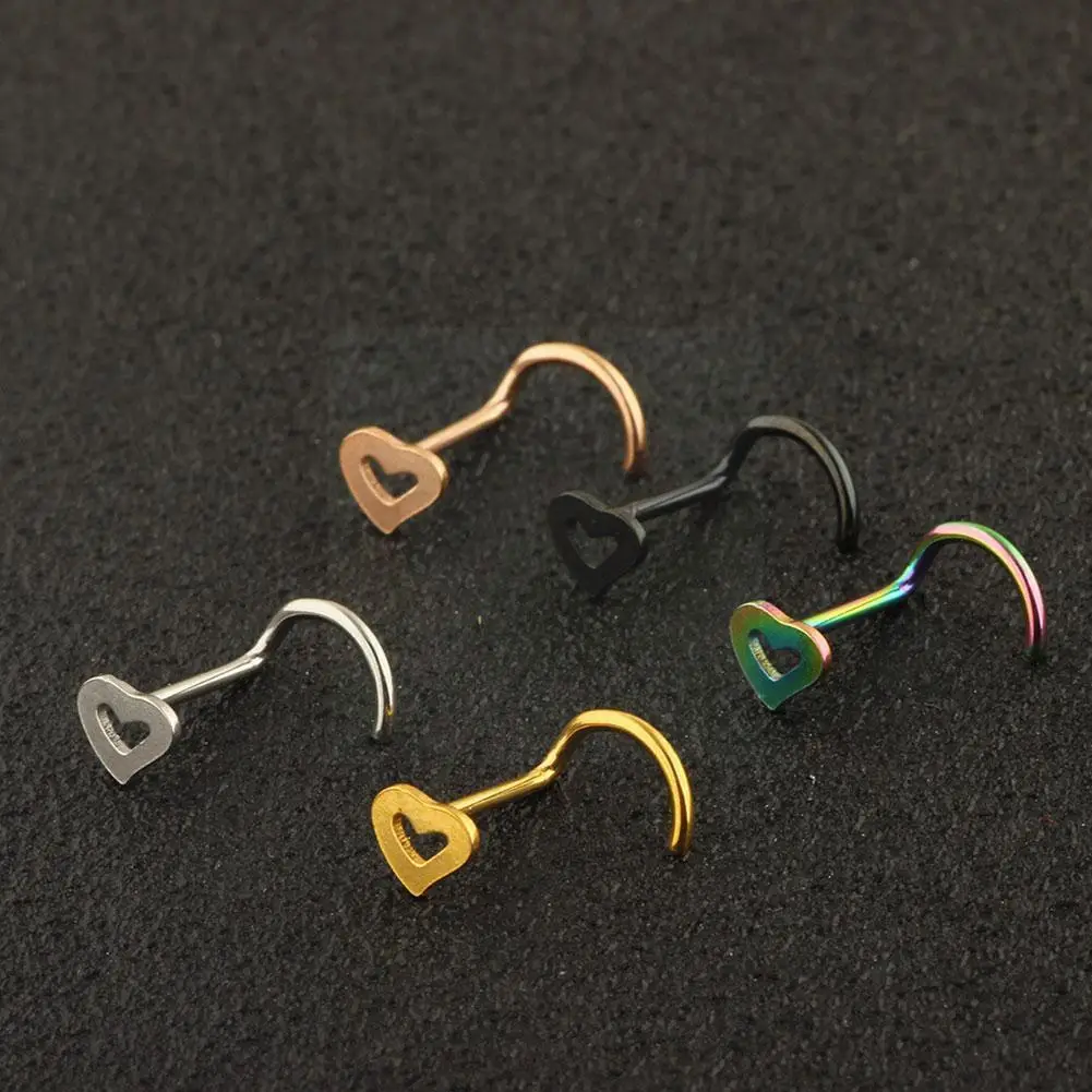 

Steel Heart Shape Nose Clips For Women Daily Party Fashion Body Ring Clip Piercing Nose Rings Nose Piercing Jewelry L2l1