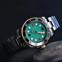 men mechanical watch miyota 8215 movement diving watch 100m waterproof casual automatic sports watch playing cards pattern dial