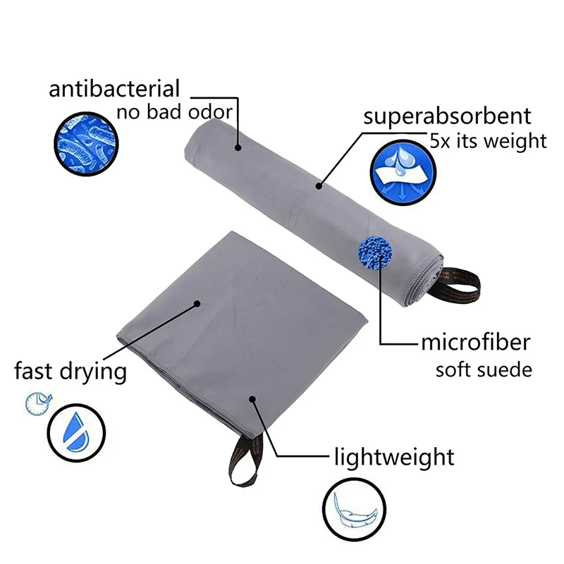 2 шт./компл. путешествия полотенце из микрофибры мягкой кожи быстросохнущие