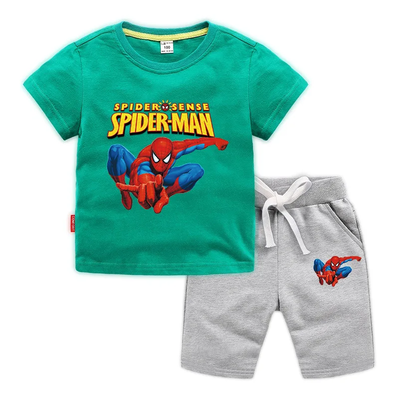 

Children Clothing Summer Spideman Boys Clothes 2pcs Suit Outfit Cotton Kids Clothes Boys Tracksuit Suit For Boys Clothing Sets