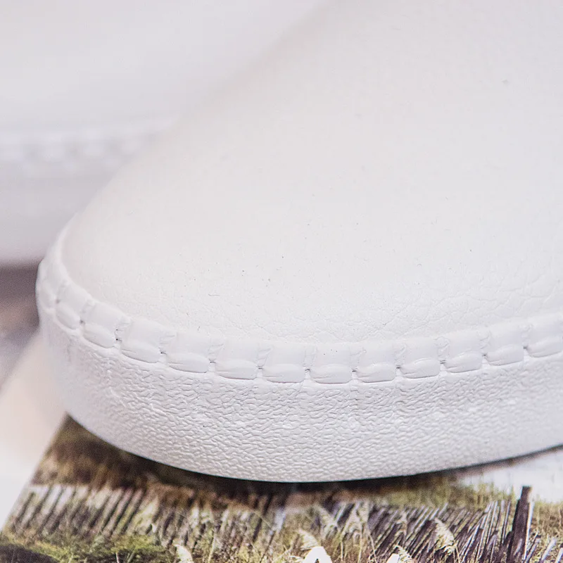 Туфли женские повседневные на плоской подошве Мокасины мягкая кожа без застежки