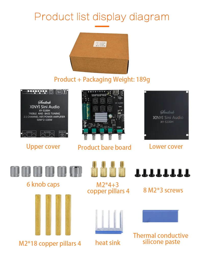 XY-S100H 2 1 канал Bluetooth модуль усилителя мощности звука TPA3116 высокие и низкие басы