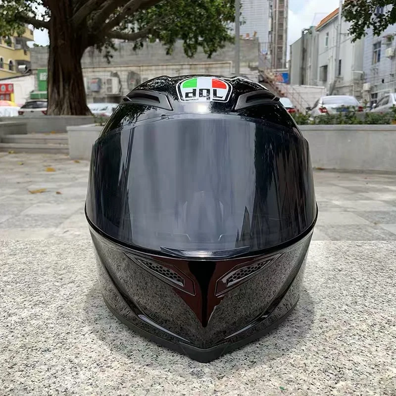 Мотоциклетный шлем на все лицо DGL черный для занятий спортом открытом воздухе