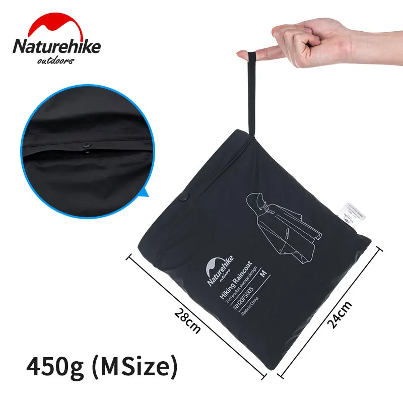 Дождевик Naturehike ультра светильник 4 сезона дышащий походный для кемпинга всего