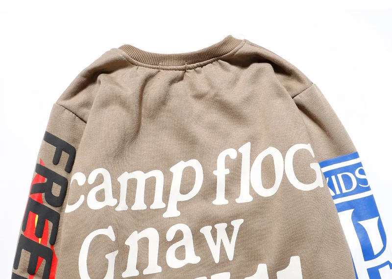 

Men Harajuku Hip-hop Sweatshirt Graffiti Letter Smiley Face Foaming Print Fleece Lounge Wear Male Hoodie Stranger Things