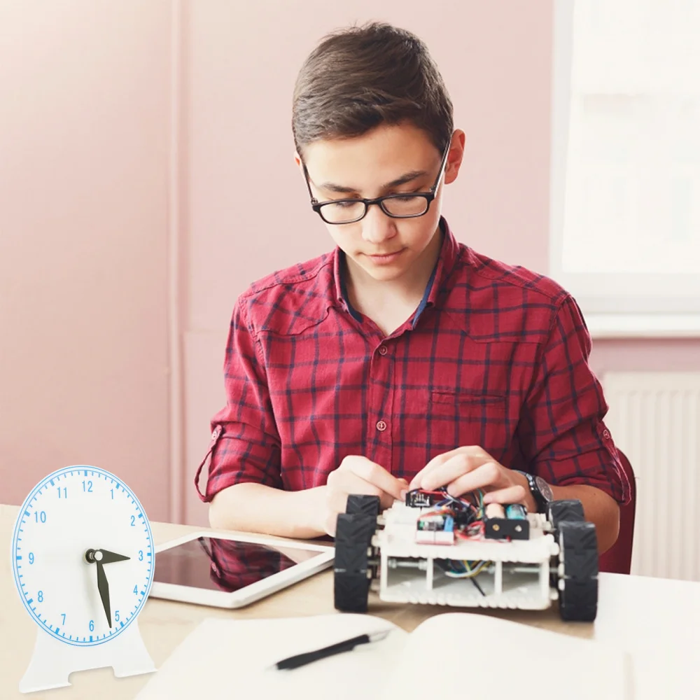 

1PC 2-Hand Non-link Clock Model Unique Time Learning Plaything Teaching Aids
