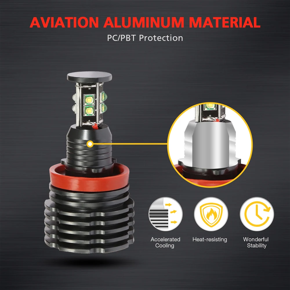 Can-шина Противотуманные фары H8 без ошибок 120 Вт светодиодсветодиодный ангельские