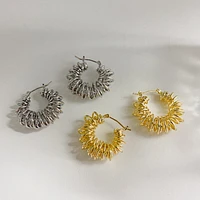 woven metal earrings europe united states temperament fashion exaggerated personality ear ring ms jewelry accessories