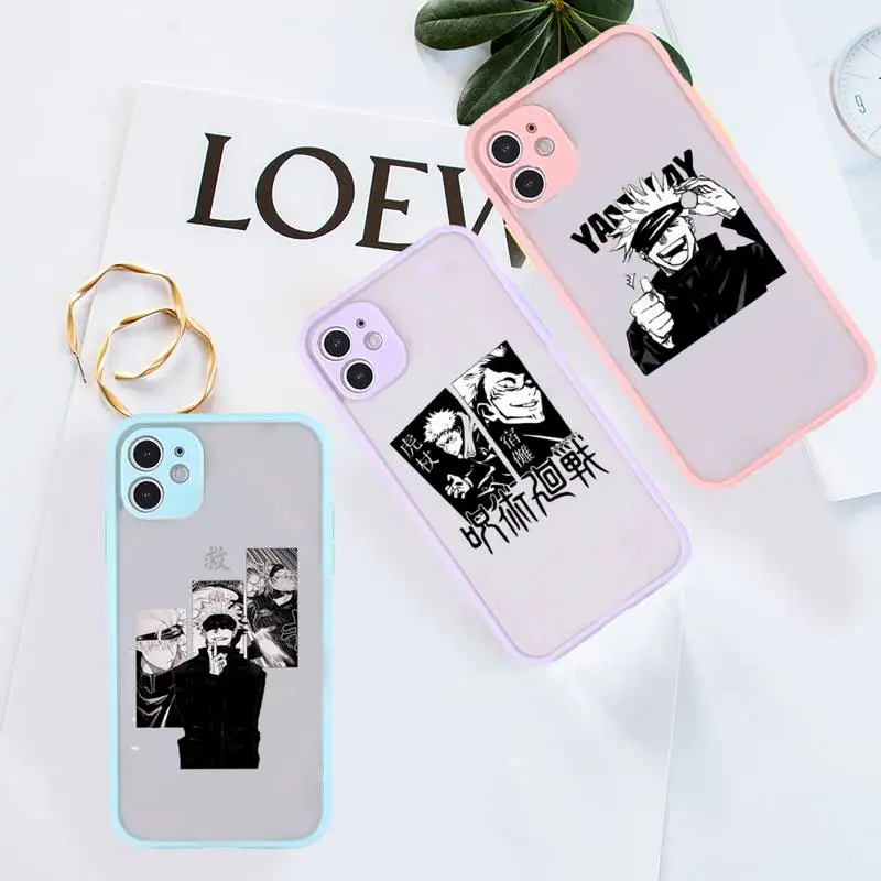 

Kento Nanami Jujutsu Kaisen Phone Case purple matte transparent For iPhone 7 8 x xs xr 11 12 13 pro plus max mini Clear Funda