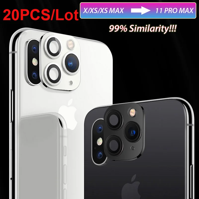 20 шт./лот для iPhone XR X XS Max объектив камеры замена на 11 Pro задняя крышка металлическое