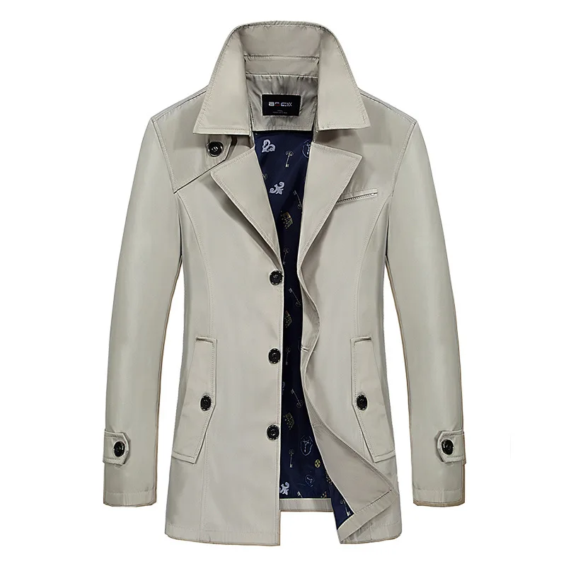 Брендовый осенний мужской Тренч деловая повседневная куртка качественная