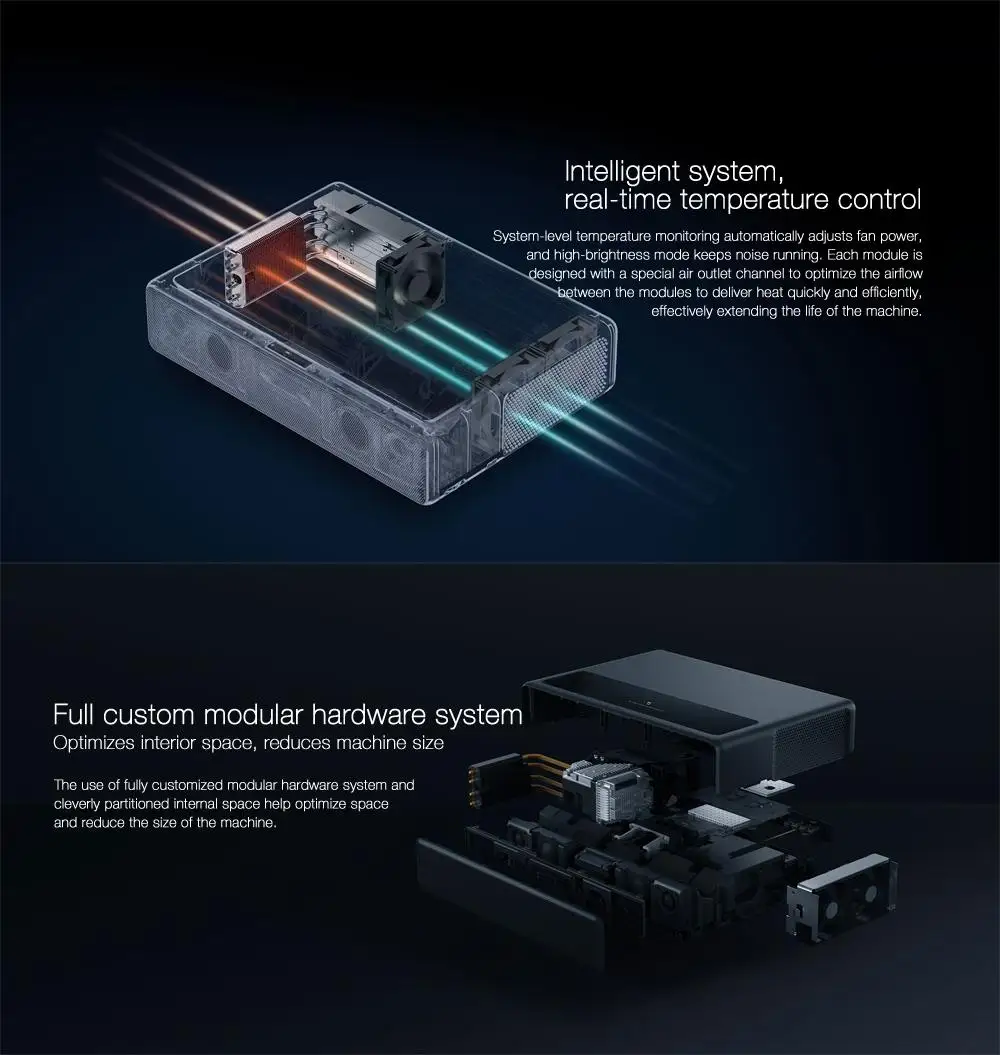 Xiaomi MJJGTYDS01FM 2 Гб 16 Гб MIUI tv Laser HDR tv 4K китайская версия bluetooth WiFi 3D Система домашнего кинотеатра английский интерфейс