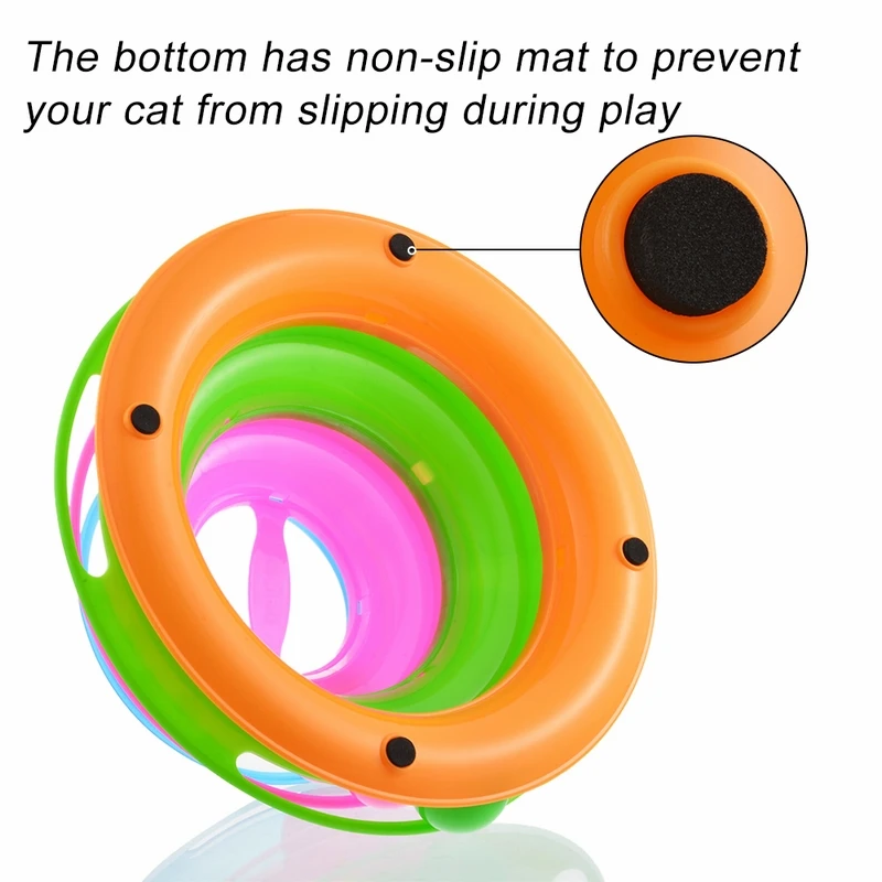 Мяч и трек интерактивная игрушка для котенка интеллект диск кошка игрушечного