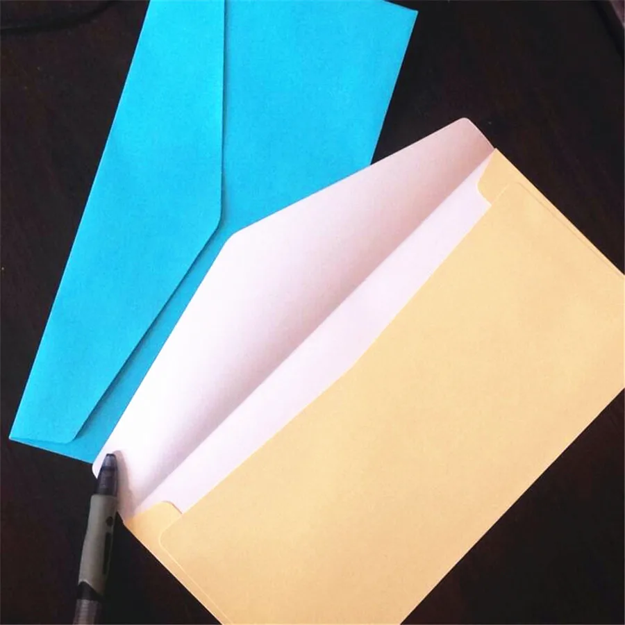 50pcs/lot 220*110mm New Cute Vintage Gloss Candy color series DIY Multifunction Wax envelope set wholesale | Канцтовары для офиса