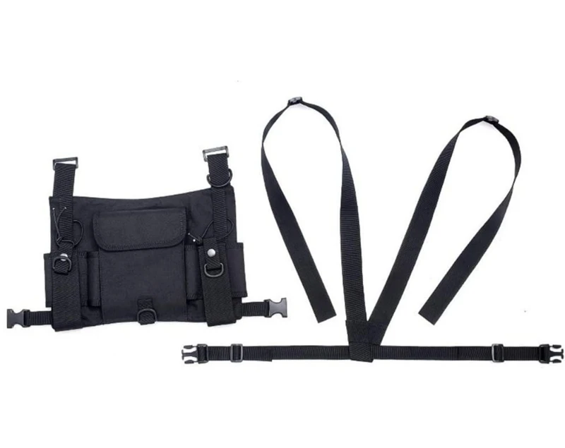 Нагрудная Передняя сумка для рации регулируемая нагрудная переноски жилет в