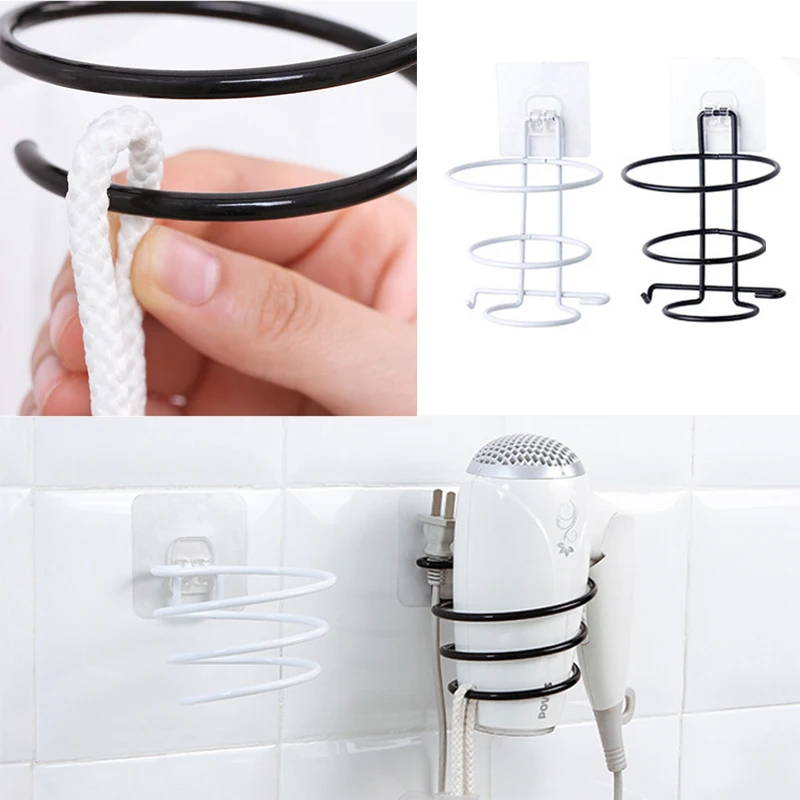 Металлическая стойка для фена настенный кронштейн ванной крючки полка хранения
