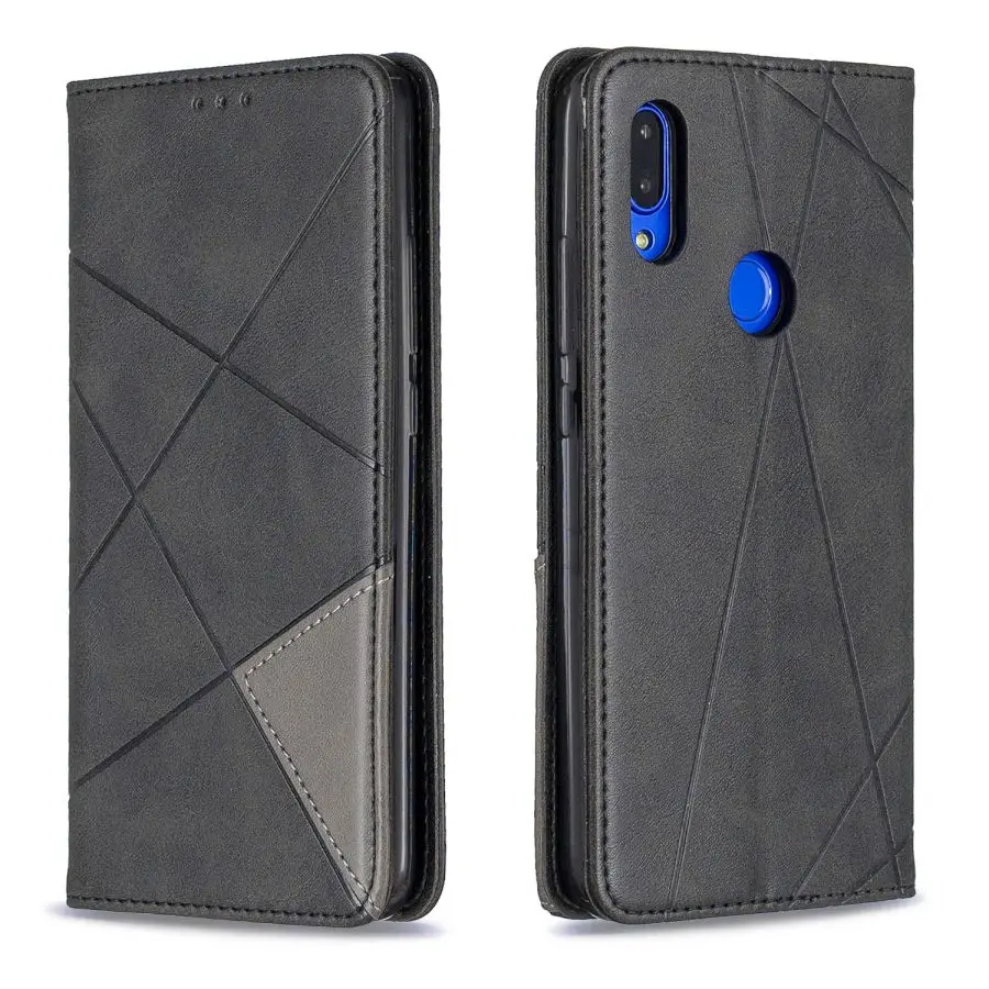 Black Винтажный кожаный чехол-бумажник для xiaomi Redmi Note 7 7A, чехол-держатель для карт, магнитный чехол-книжка с подставкой для xiaomi Redmi 7 - Цвет: Black
