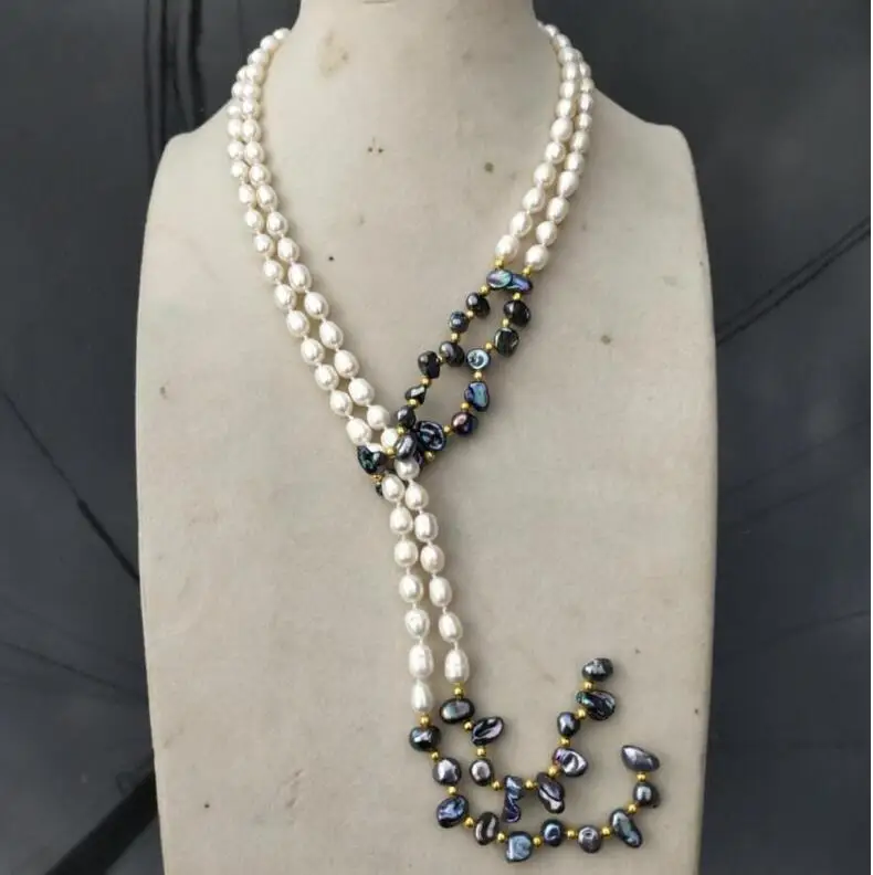 Ожерелья с жемчугом оптом новинка Лидер продаж ожерелье белым и серым Кеши 49