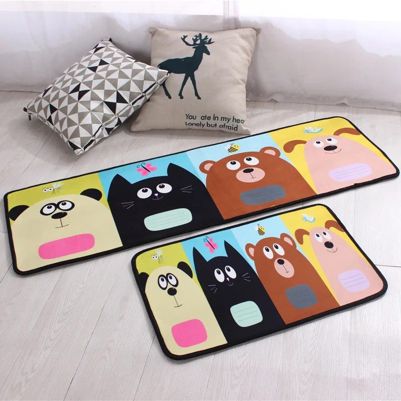 Zeegle с мультипликационным принтом рыбок ковры забавные коврики для передней