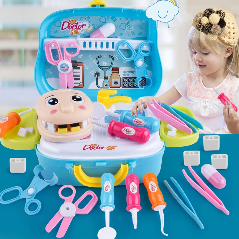 

Игрушки для стоматологических медсестер для девочек, Детский комплект для ролевых игр, сумка для детей, подарок для девочек, Детский чемода...