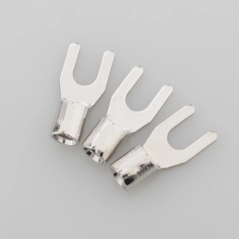 VIBORG VP201 Pure Copper Rhodium plated High-end Power Connector for Y Lug terminal 6pcs/set