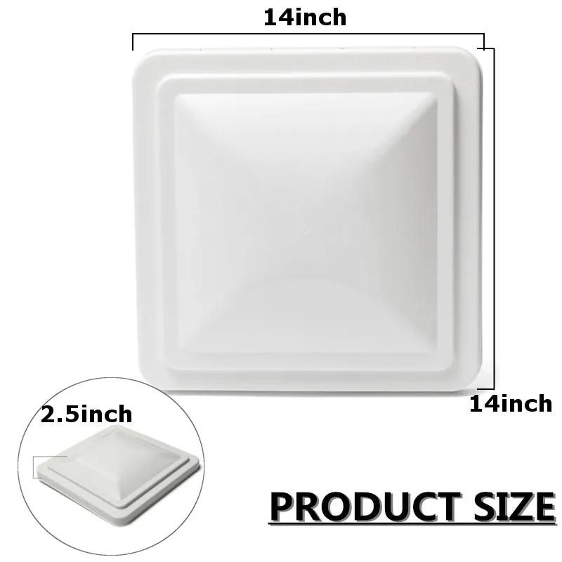 

14 Inch Universal Replacement RV Roof Caravan Campers Motorhome Vent Cover Fresh Air Circulating Vent Cover