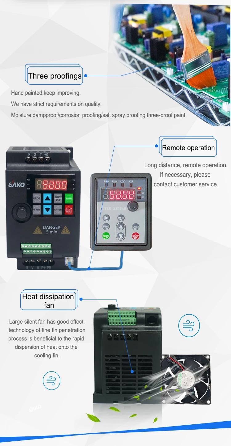 SAKO SKI780 5.5KW 380V VFD преобразователь переменной частоты для скорости двигателя контрольный преобразователь