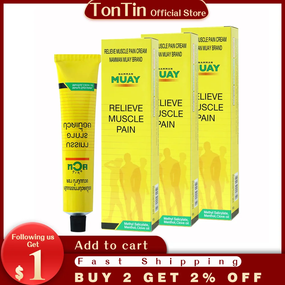 

Thailand MUAY balm tiger balm relieve muscle pain.Relax the body muscle fatigue relieve pain inflammation back massage health