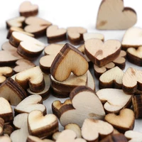 100pcs4 sizes 681012mm mixed love heart shape beads wedding table scatter decor rustic wooden wedding decoration buttons