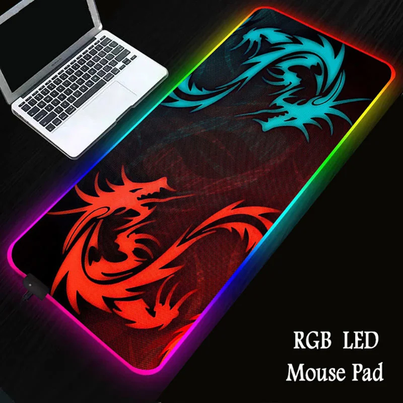 

RGB Gaming Mouse Pad Large Innovative Personalized XXL Anime Non-slip USB Powered ssangyong LED Glowing Gaming Keyboard mousePad