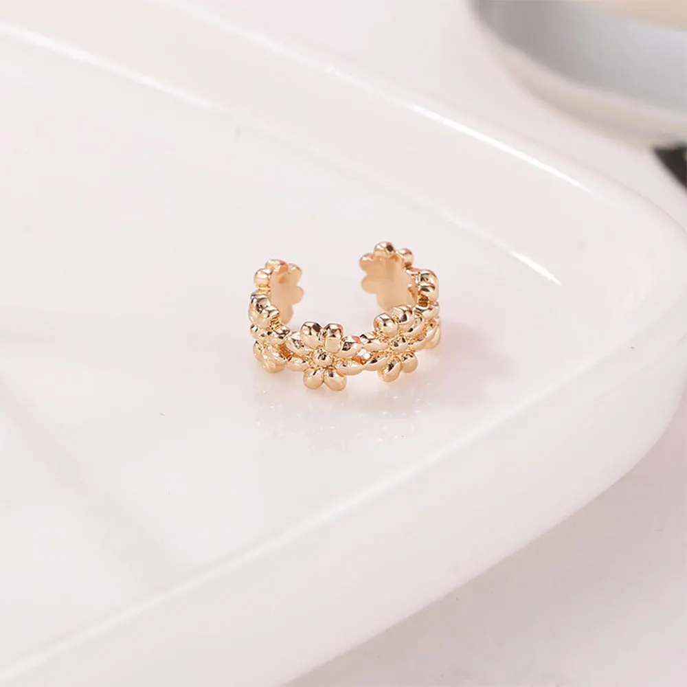 Модные U образные серьги клипсы золотого и серебряного цвета женские изысканные