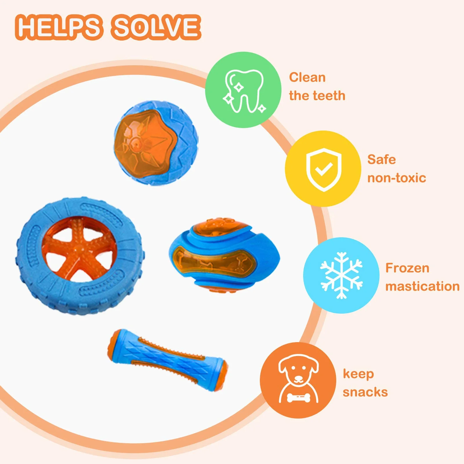 

Dog Chew Toys Ball Interactive Pool Play Floating Bite Resistant Squeaky Rubbe Fidget Toy Supplies Product for Small Large Dogs