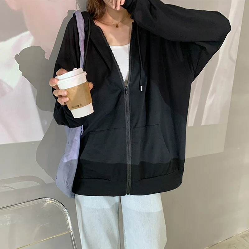 

Autumn And Winter Salt Series Plus Velvet Casual Long-sleeved Jacket Ins Tide 2021 New Hooded Women Loose Korean Version