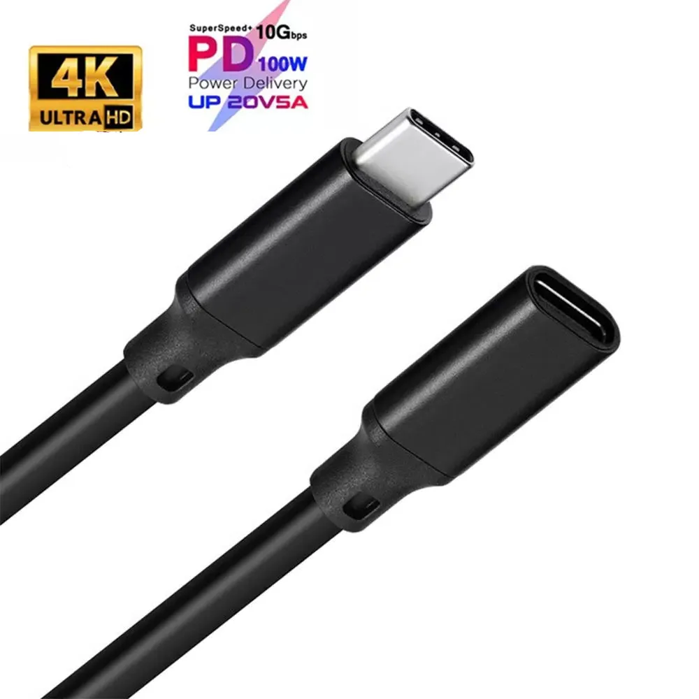 

USB C Extension Cable Type C Extender Cord Thunderbolt 3 for Nintendo Switch MacBook Pro Google Pixel 3 2 0.2m 0.5M 1M