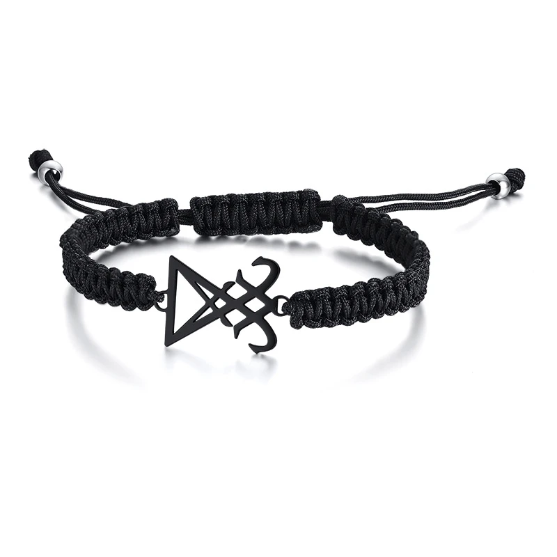 bracelet Demon Side of Lucifer сатанинские украшения Seal Sigil Symbol of Choronzon кулон ожерелье в черном готическом языческом сатане ювелирные изделия унисекс - Окраска металла: bracelet