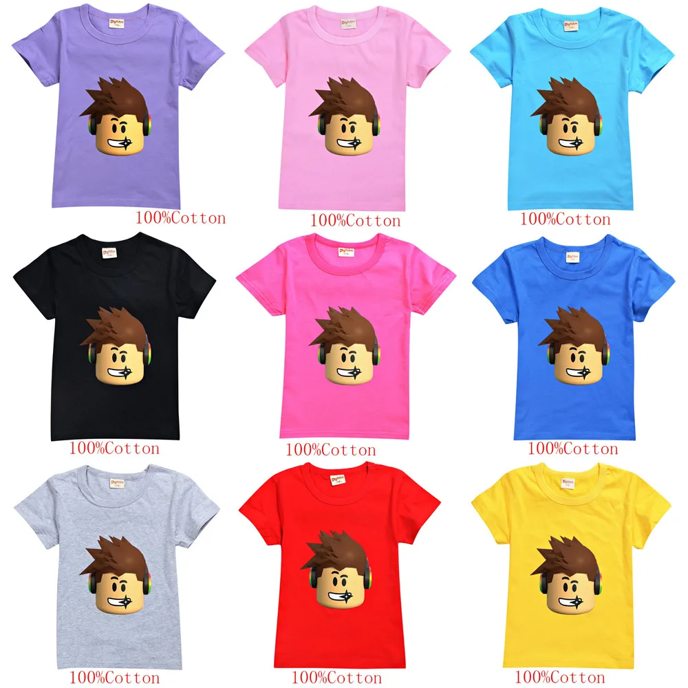 

Robloxing Neutral Kids Teen Cotton Boys T Shirts Children Short Sleeve Clothing Casual Tees Tops Girls T Shirt