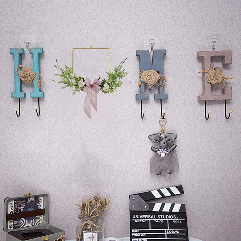 

Floral Hoop Wreath Garland Artificial Rose Flowers Iron Hanging Hoop Wreath for Wedding Nursery Wall Window Decor