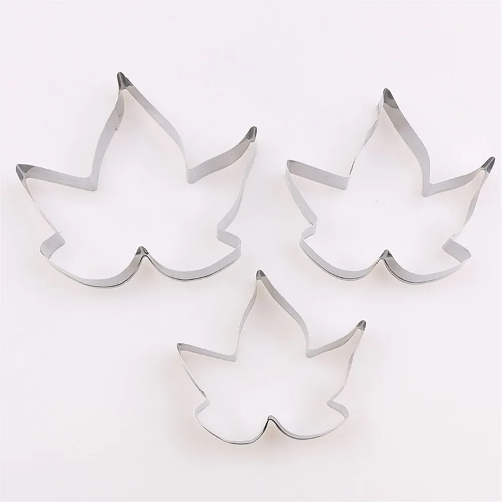 Формы для выпечки из нержавеющей стали формы кленовых листьев помадки печенья