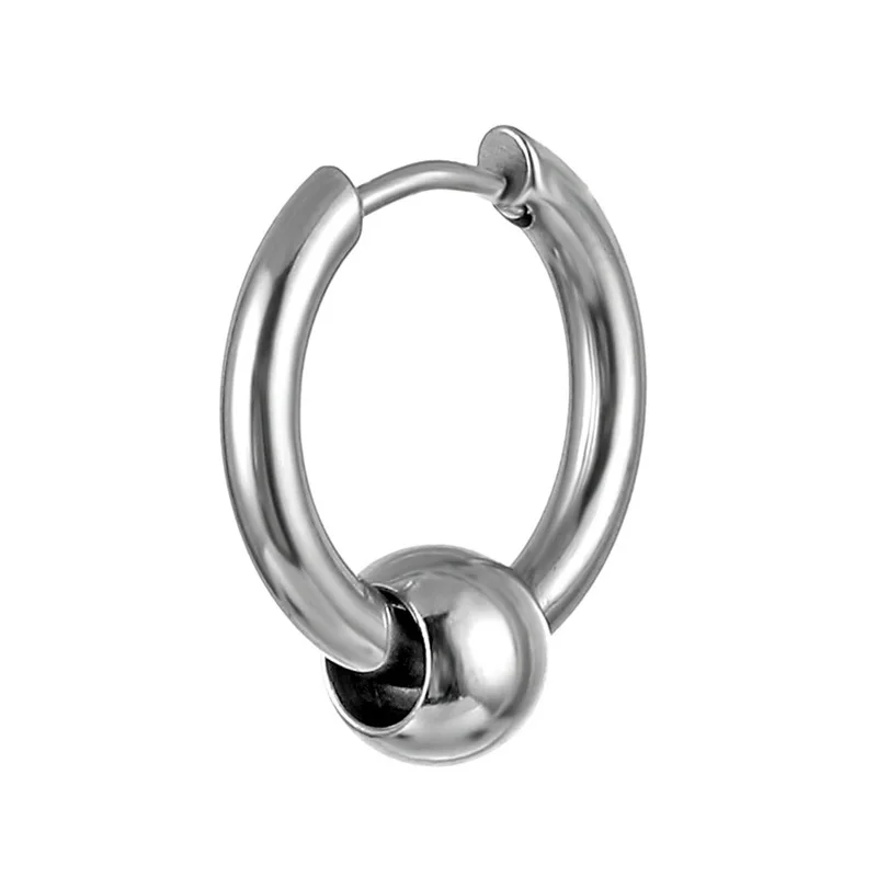 Круглые серьги-кольца унисекс из нержавеющей стали для мужчин Wo