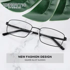 Оправа для очков ZENOTTIC Мужская Ультралегкая, металлическая квадратная оправа, в деловом стиле, оптические Рецептурные очки для коррекции миопии