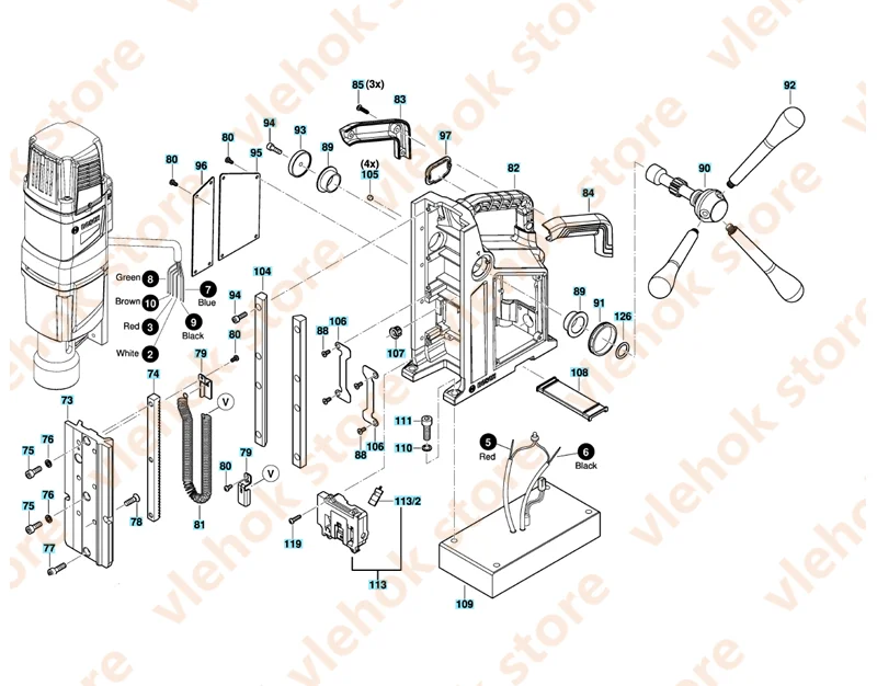 Параллельный ключ для BOSCH GBM50 2 1619PB3640|Аксессуары электроинструментов| |