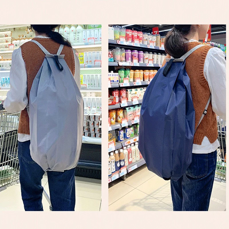 

1PCJapanese Eco Shopping Bag Folding Supermarket Going Out Shopper Grocery Bag Large Capacity Portable Shoulder Bolsas De Compra