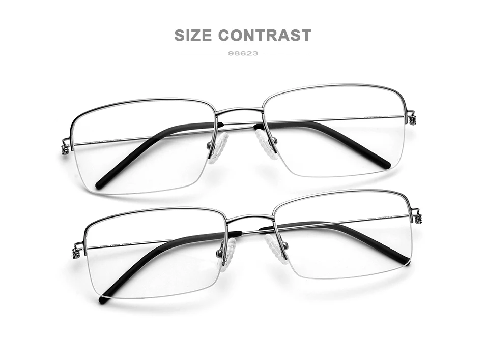 

Titanium Alloy Progressive Multifocus Readers Glasses Vintage Unisex Half Rim Optical Eyewear Ultralight Reading Eyeglasses